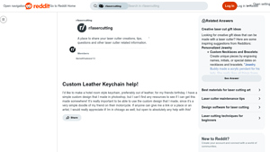Reddit - Custom Leather Keychain