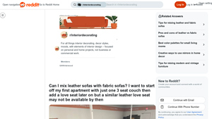 Reddit - Leather Love Seat & 3 Seat Couch