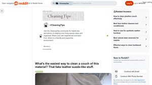 Reddit - Faux Leather Care Essentials