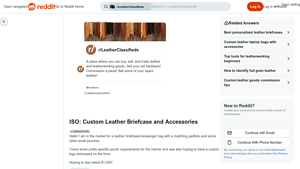 Custom Leather Bags - Briefcase & Accessories