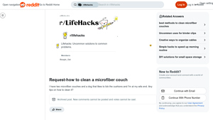 Reddit - Upholstery Cleaning Essentials
