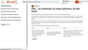 Reddit - Oils for Leathercraft: Petroleum-Based Options