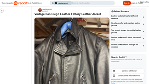 Vintage San Diego - Heavy Leather Jacket