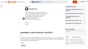 SaddleBack Leather - Briefcase Quality Concerns