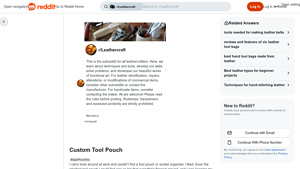 Custom Tool Pouch - Ultimate Comfort and Organization