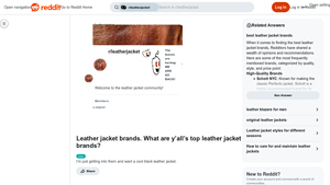Leather Jackets - Top Brands