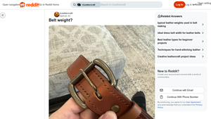 Reddit - Leather Belt Weights