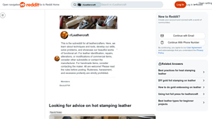 Reddit - Leather Stamping Tools