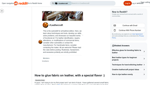Reddit - Fabric Patch Adhesive for Waterproof Boots