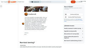 Reddit - Non-Toxic Tanning Methods