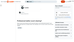Reddit - Professional Leather Couch Cleaning Services