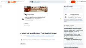 Reddit - Microfiber vs. Leather
