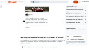 Honda - Cloth to Leather Seat Conversion