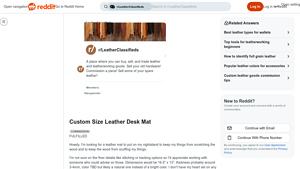 Custom Size Leather Desk Mat - Protect Your Surfaces