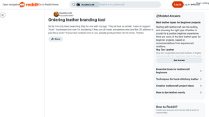 Leather Branding Tool - Custom Logo Stamps