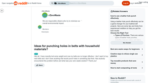 Reddit - Household Hole Punching Tools