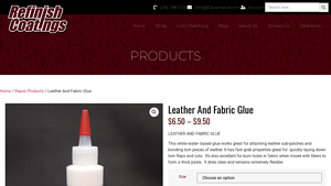 Refinish Coatings - Leather And Fabric Glue