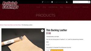 Refinish Coatings - Thin Backing Leather