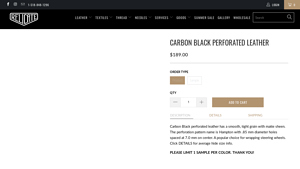 Relicate - Carbon Black Perforated Leather