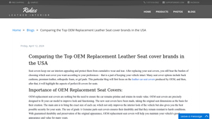 Ridies - OEM Leather Seat Covers Comparison