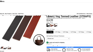 Conceria Walpier - Etrusco Veg Tanned Leather Straps