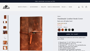 Roarcraft - Handmade Leather Book Cover