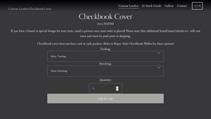 Robison Custom Leather - Checkbook Cover