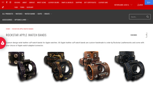 Rockstar Leatherworks - Custom Apple Wide Leather Cuff Watch Bands