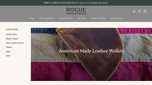 Rogue Industries - American Bison Leather Front Pocket Wallet