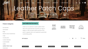 Safari Sun - Customizable Leather Patch Caps