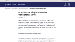Sailrite - Vinyl Automotive Upholstery Fabrics