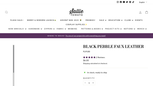 Sallie Tomato - Black Pebble Faux Leather