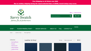 Savvy Swatch - Europatex Neptune Marine Faux Leather Vinyl