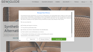 Sew Guide - Synthetic Faux-Suede Materials