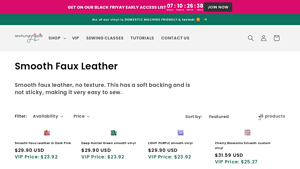 Sew Hungry Hippie - Smooth Faux Leather in Dark Pink