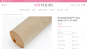 Sew Yours - Savannah Suede™ Faux Suede