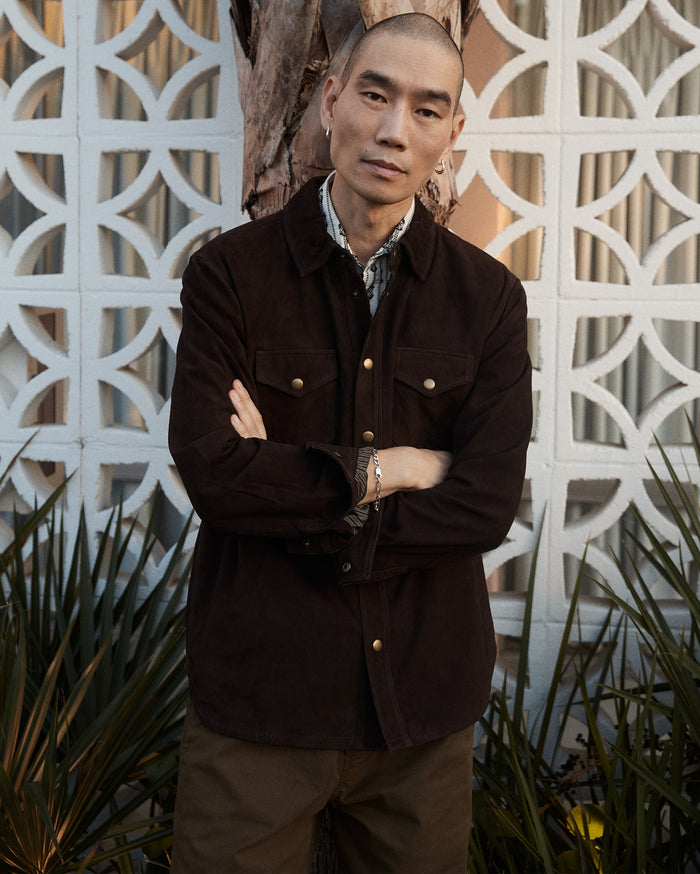 An application scenario or product detail of shirt suede - Image 14