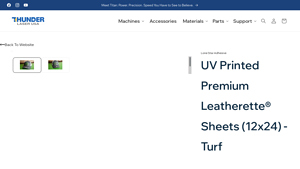 Thunder Laser - UV Printed Premium Leatherette® Sheets