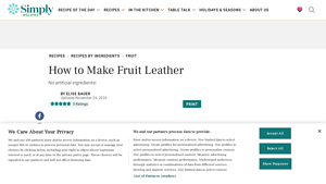 Simply Recipes - Fruit Leather