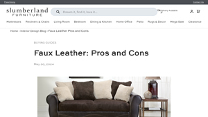 Slumberland - Faux Leather Products