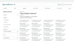 Spoonflower - Faux Leather Texture Fabrics and Home Decor