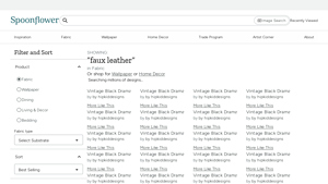 Spoonflower - Faux-Leather Fabric & Home Decor