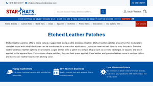 Star Hats - Etched Leather Patches