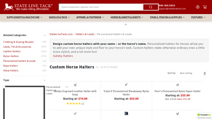 State Line Tack - Custom Personalized Horse Halters