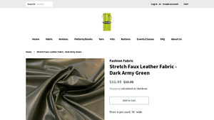 Stitches Seattle - Stretch Faux Leather Fabric