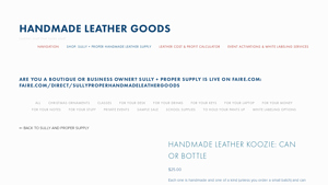 Sully & Proper - Handmade Leather Koozie