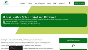 SunsGoods - Joybird Eliot Leather Sofa