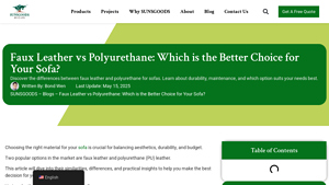 Suns Goods - Faux Leather vs Polyurethane: Key Comparisons