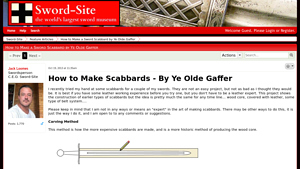 Ye Olde Gaffer - Sword Scabbard Project