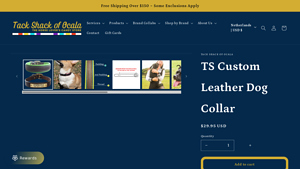 Tack Shack - TS Custom Leather Dog Collar